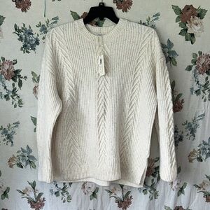 Z Supply Cream Cable Knit Sweater